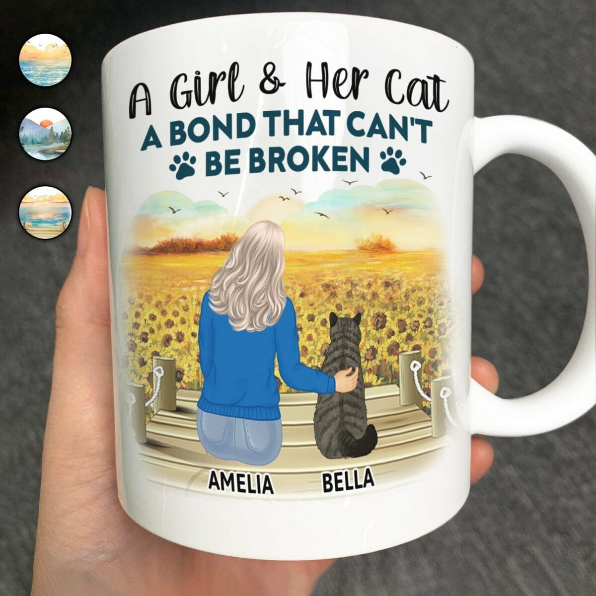 a bond that cant be broken gift for cat lovers cat mom cat dad personalized mug ndm2q