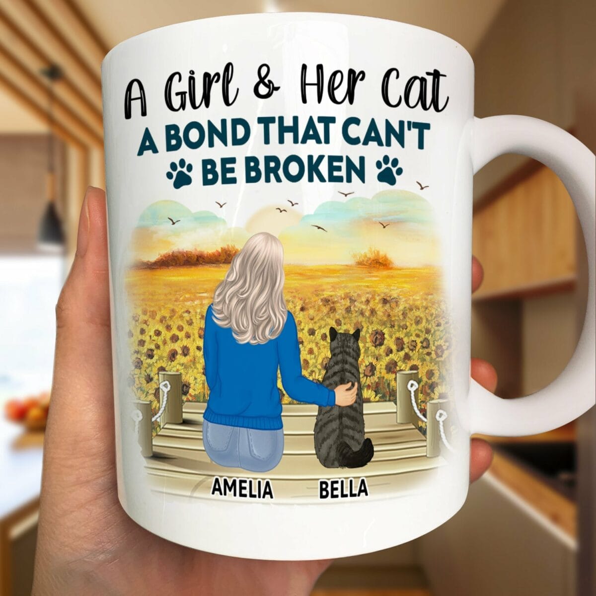 a bond that cant be broken gift for cat lovers cat mom cat dad personalized mug qhpiy