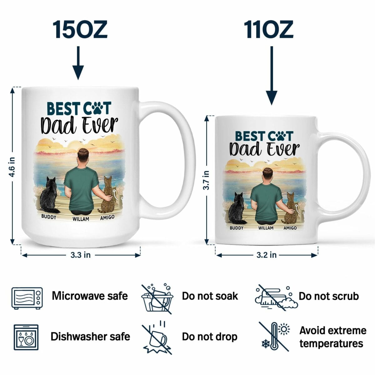 a bond that cant be broken gift for cat lovers cat mom cat dad personalized mug