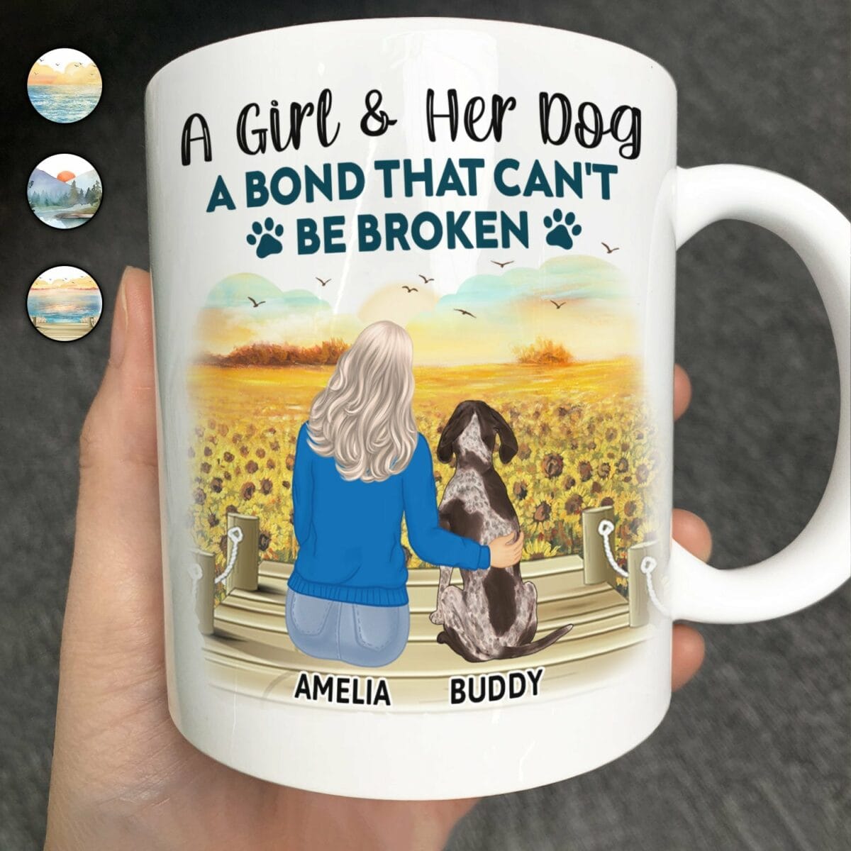 a bond that cant be broken gift for dog lovers dog mom personalized mug ffhbb