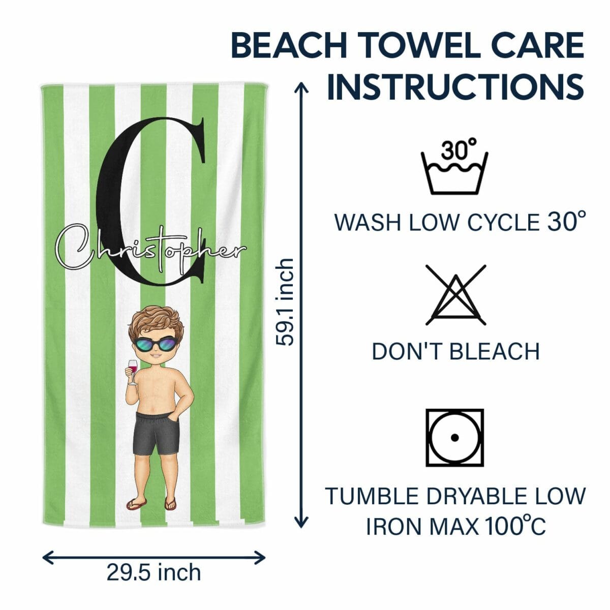 chibi alphabet traveling beach poolside swimming picnic vacation corner birthday funny gift for her him besties family personalized beach towel ji8bl