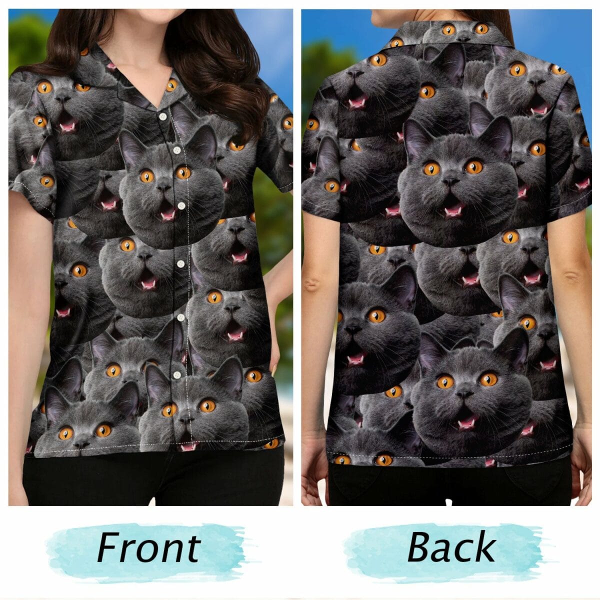 custom photo funny family pet face pattern gift for men dog and cat lovers family personalized hawaiian shirt c6amp
