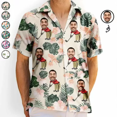 Homepage FivSell 36 custom photo golf lovers funny art personalized hawaiian shirt skqtk