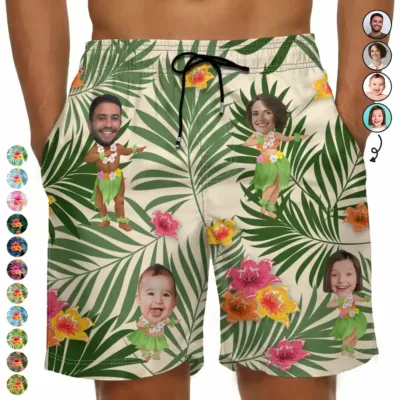 Homepage FivSell 10 custom photo hula dancing personalized unisex beach shorts o3jyc