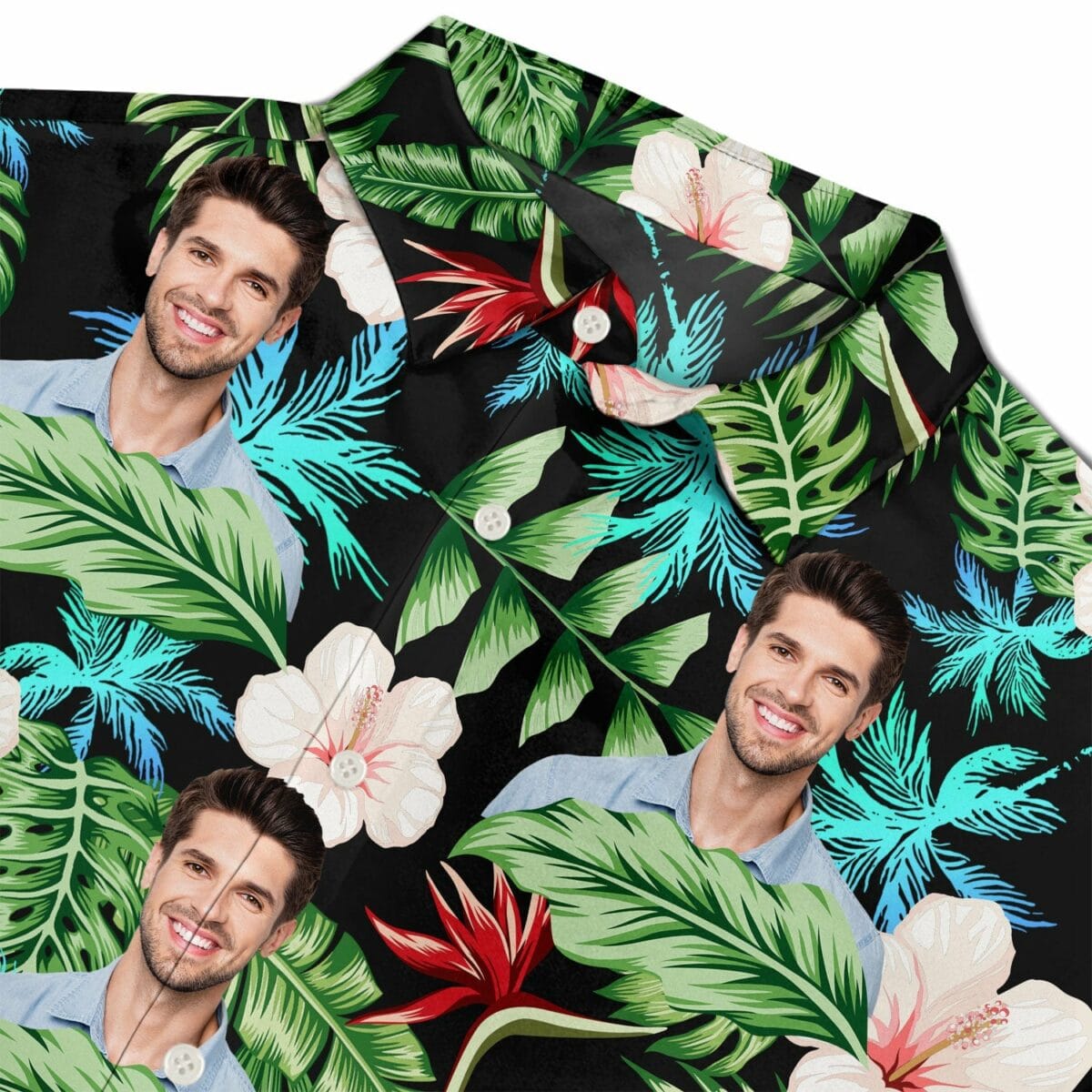 custom photo human and pet faces gift for men women dog and cat lovers personalized hawaiian shirt pykri