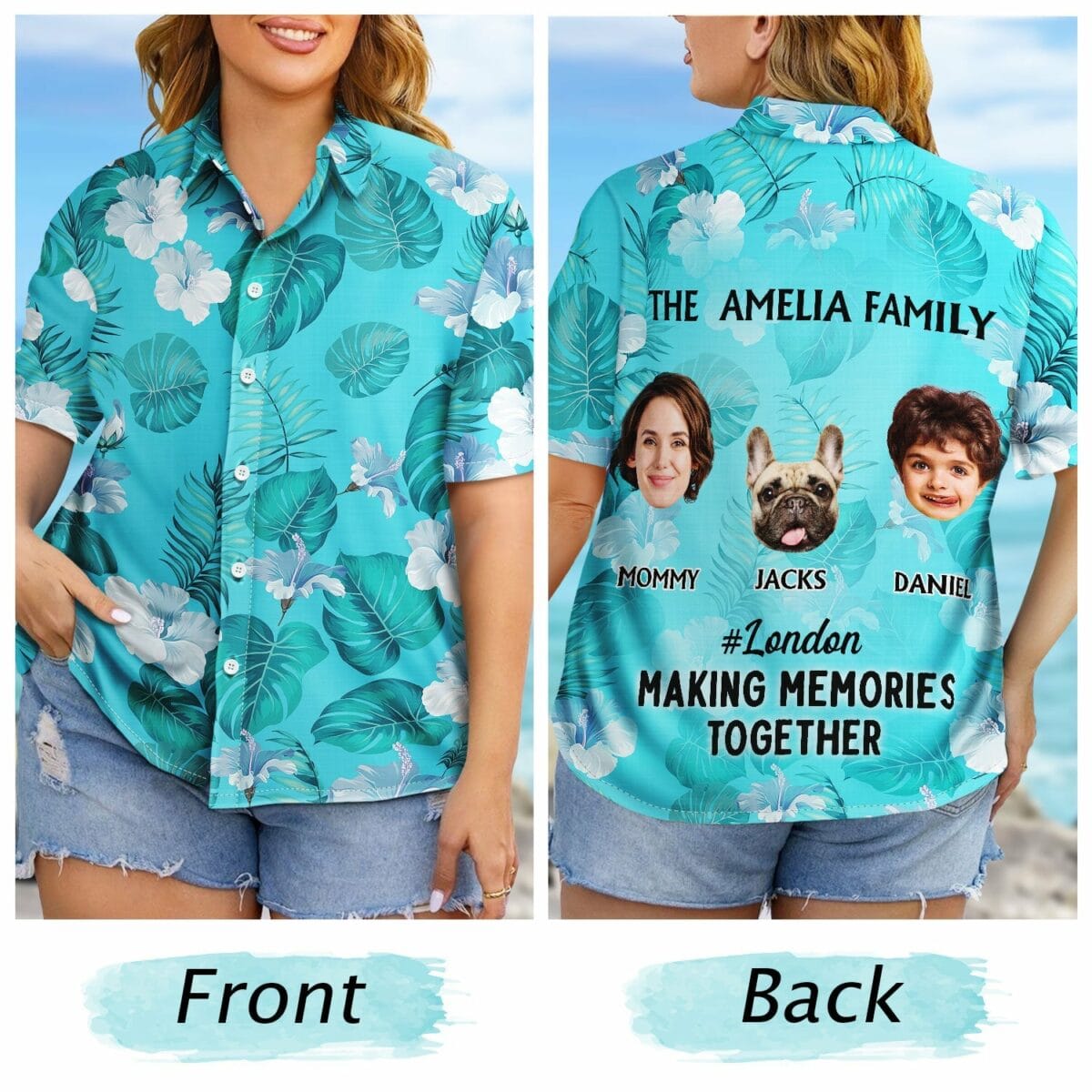 custom photo vacation traveling beach gift for family besties sibling colleagues couples personalized hawaiian shirt yv88o