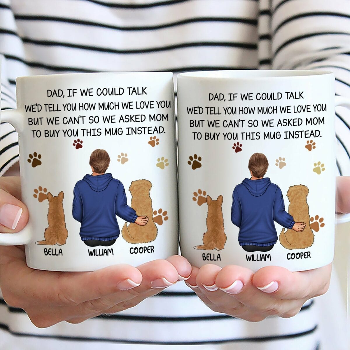 dog dad if i could talk personalized mug 2s6tq