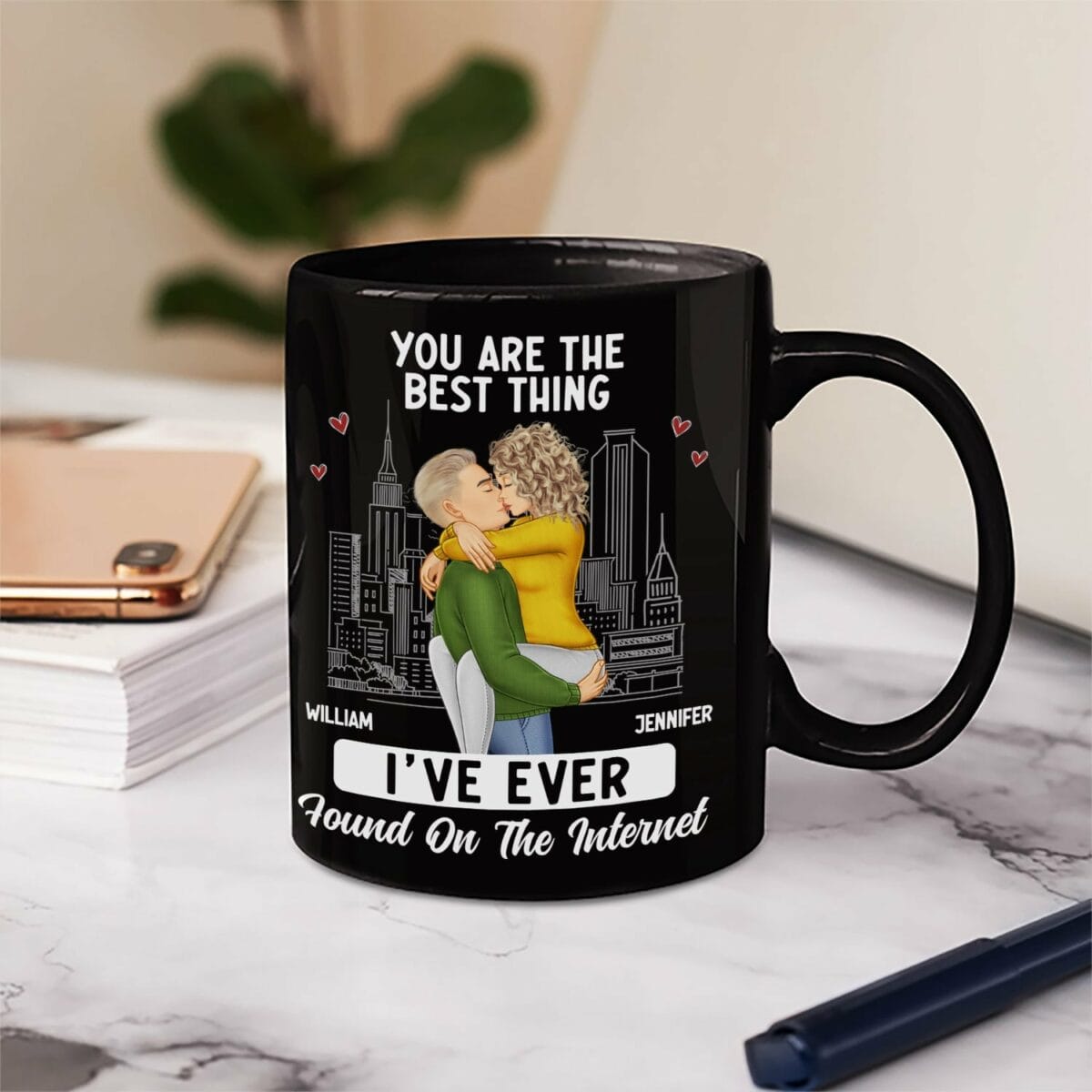 kissing couple best thing found on the internet gift for couples personalized mug