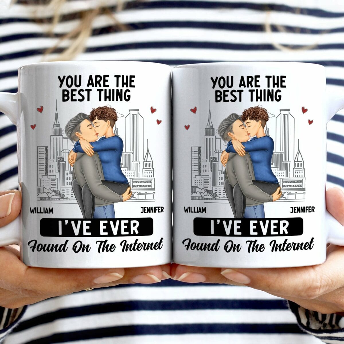 kissing couple best thing found on the internet gift for couples personalized mug