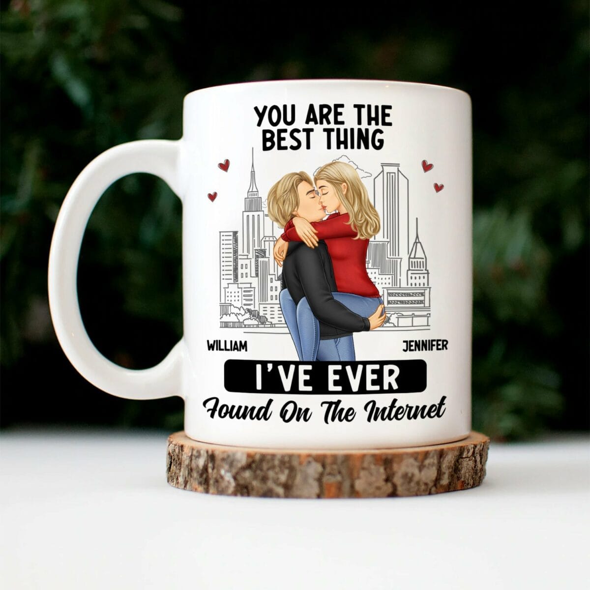 kissing couple best thing found on the internet gift for couples personalized mug y3zpn