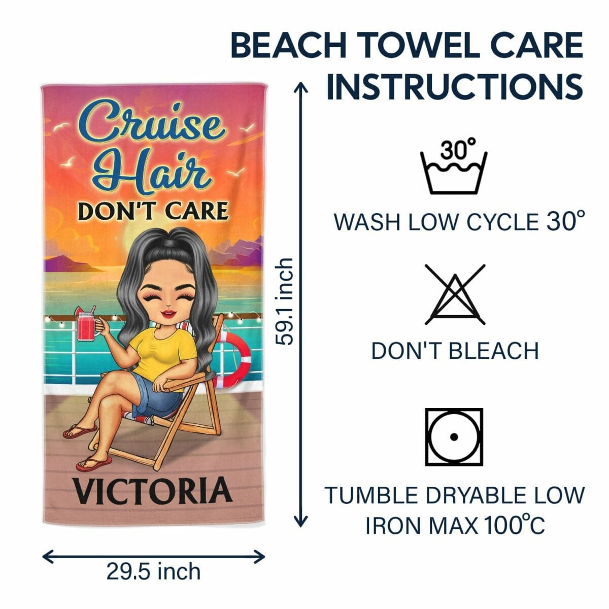 life is better on a cruise vacation birthday funny gift for cruising lovers traveling lovers personalized beach towel jt16f
