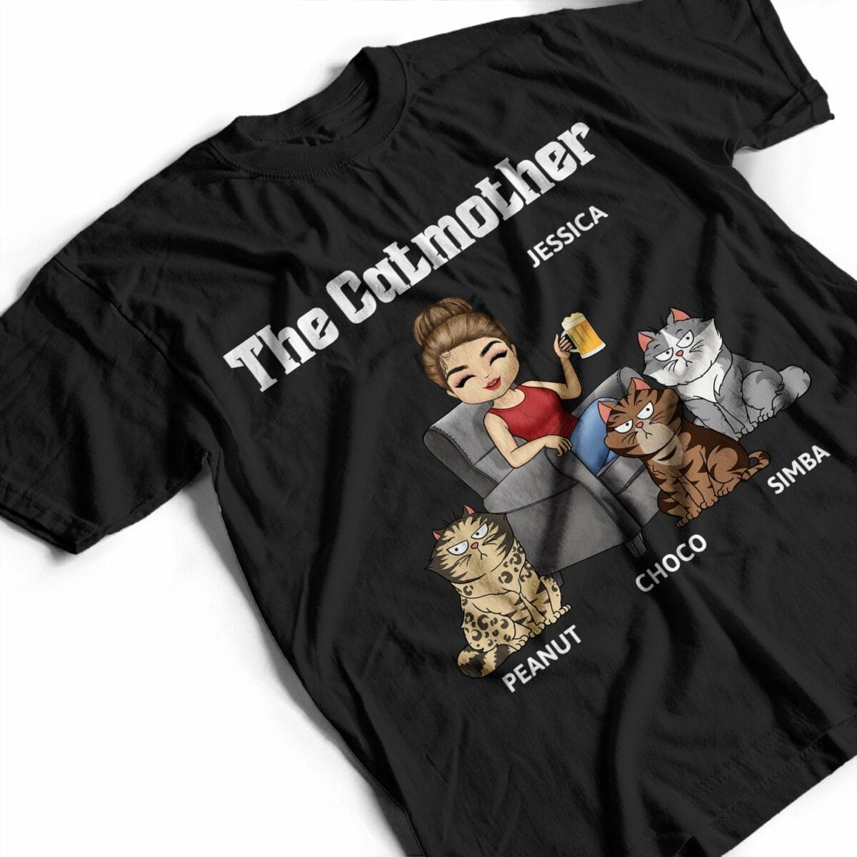 the cat mother gift for cat moms cat lovers women yourself personalized t shirt