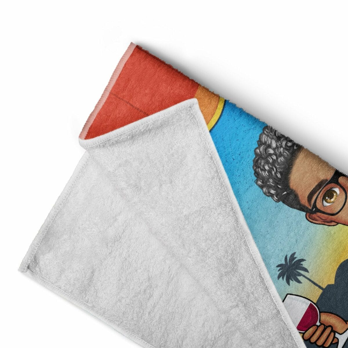 traveling beach poolside swimming picnic vacation cartoon birthday funny gift for her him besties family personalized custom beach towel p481k