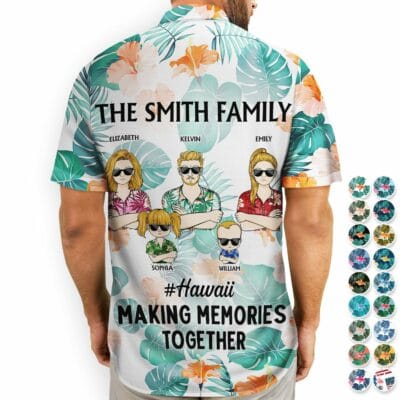 Homepage FivSell 5 vacation traveling beach gift for family besties sibling colleagues couples personalized hawaiian shirt sxwbr