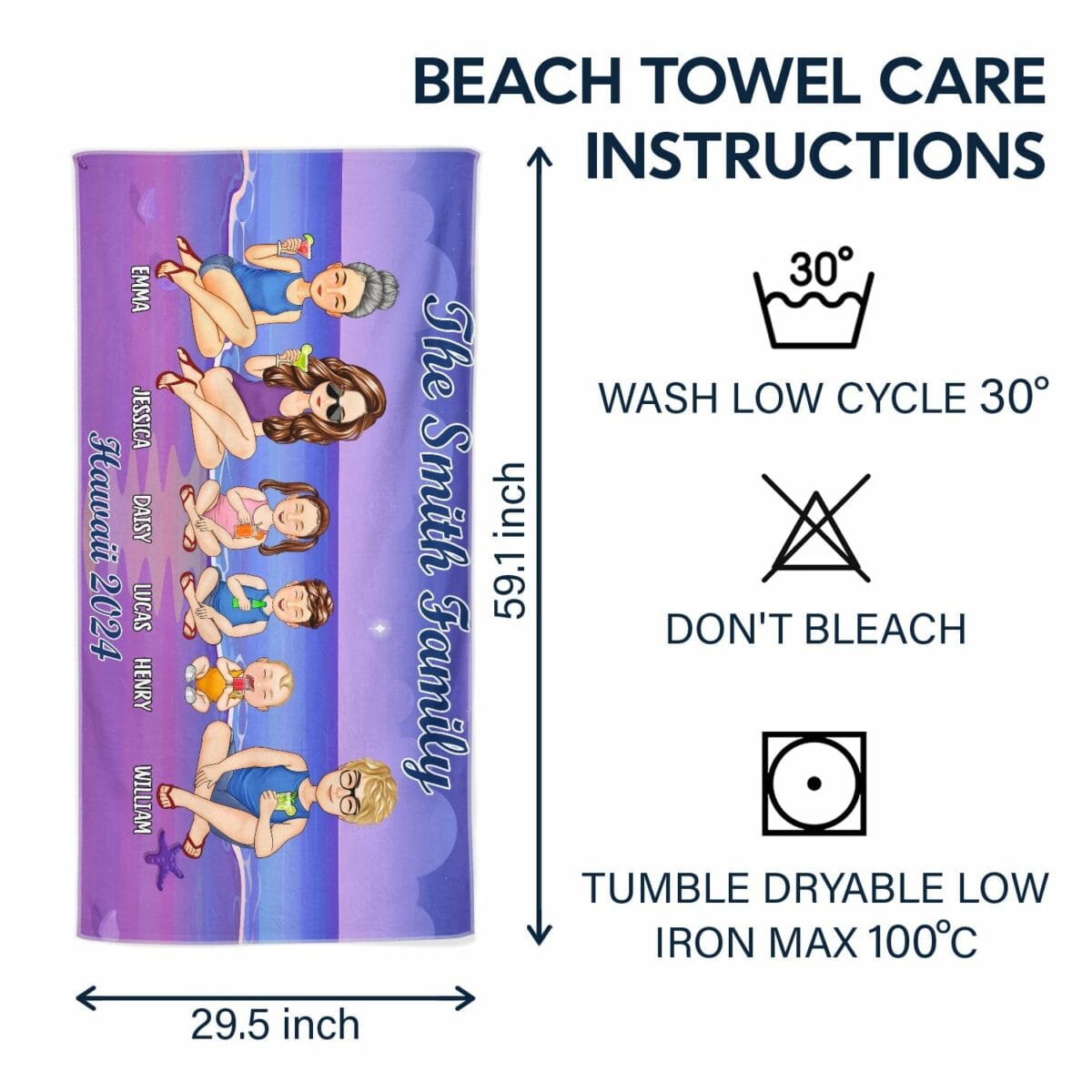 vacation trip family gift for family friends siblings personalized beach towel y0uoj